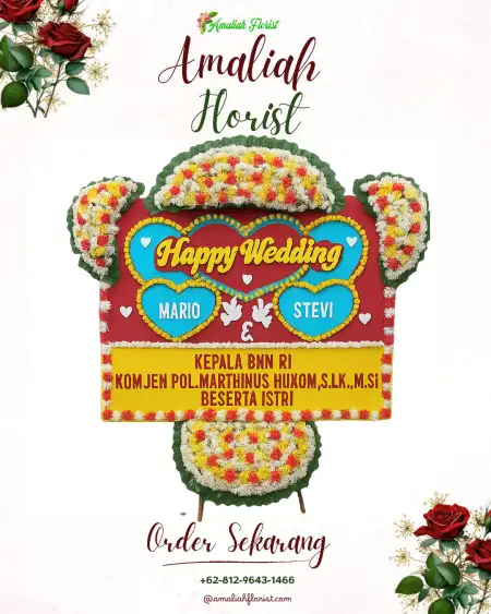 Papan Bunga Pernikahan Grantung